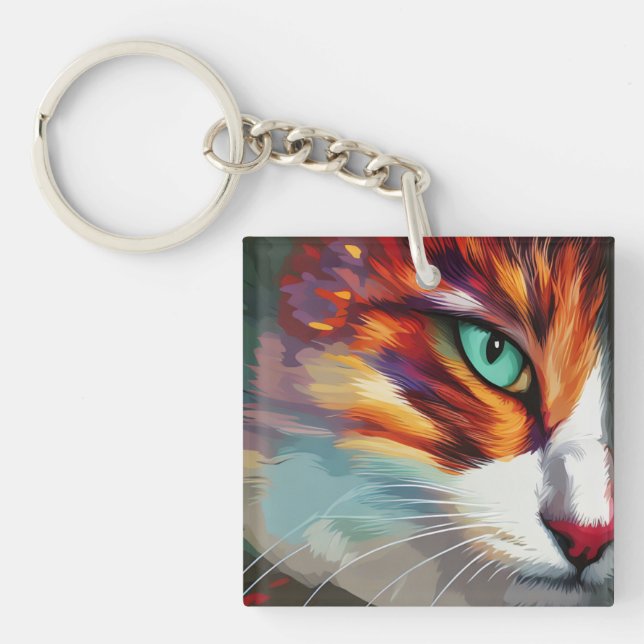 Cat's Eye Design Key Ring (Front)
