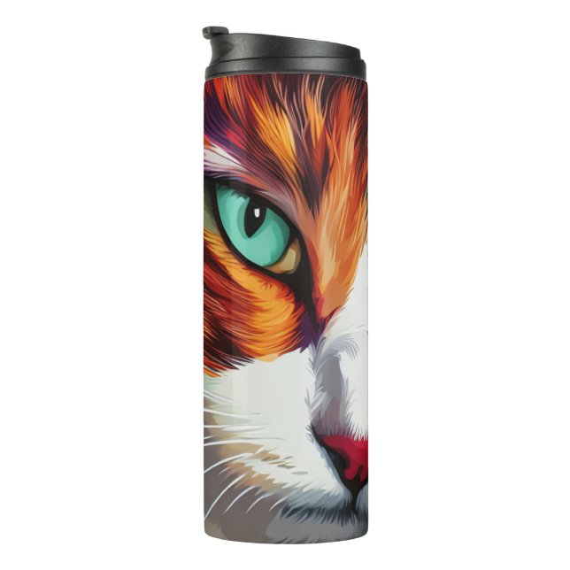Cat's Eye Design Thermal Tumbler (Rotated Right)