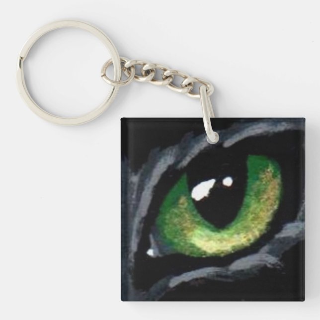 "Cat's Eye:  Green" Key Chain (Front)