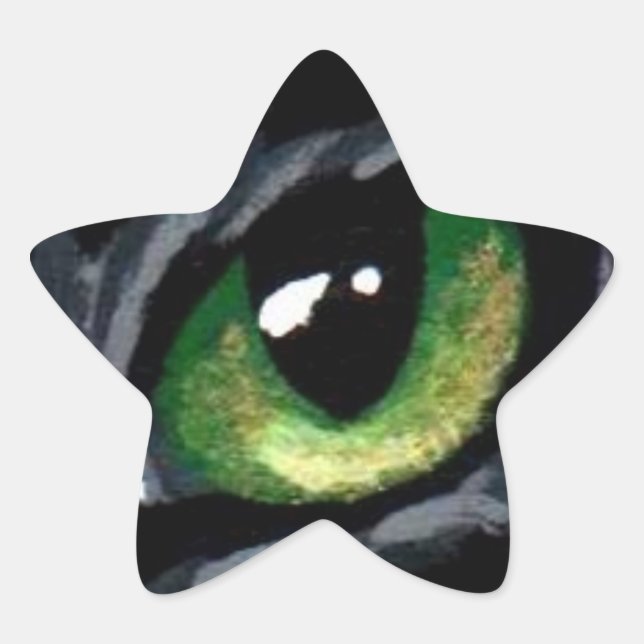 "Cat's Eye:  Green" Sticker (Front)