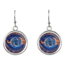 Cat's Eye Nebula colourful outer space earrings