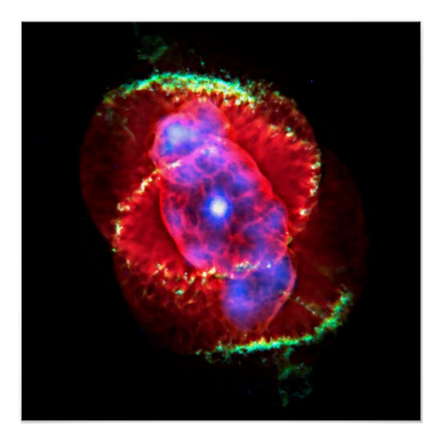 Cat's Eye Nebula NGC 6543 Optical Composite Poster (Front)