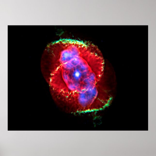 Cat's Eye Nebula NGC 6543 Optical Composite, ZGOA Poster (Front)