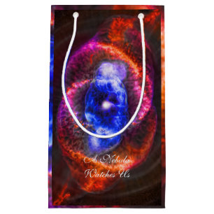 Cats Eye Nebula outer space picture Small Gift Bag
