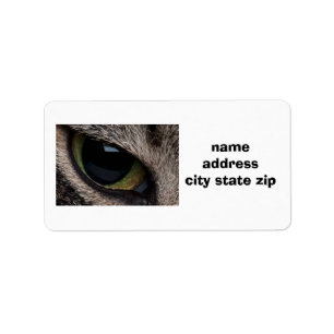 "CAT'S EYE" RETURN ADDRESS LABLE LABEL