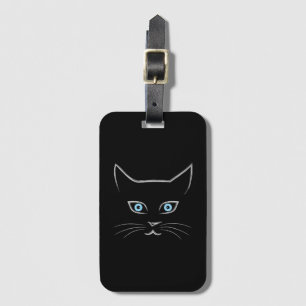 Cat's face luggage tag