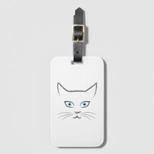 Cat's face luggage tag