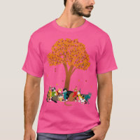 Cats Fall Autumn Leaf Tree Lover Season Fan Calend
