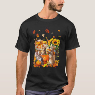 Cats Fall Autumn Pumpkins Thanksgiving Matching Su T-Shirt