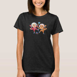 Cats Floating in Space - Funny Space Cat Graphic P T-Shirt
