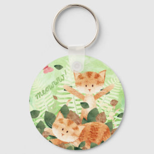 Cats foliage frolics key ring
