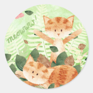 Cats foliage frolics - stickers