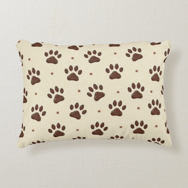 Cat's Foot Stamp Pillow (Front)