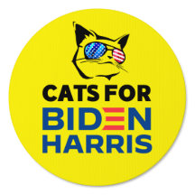 Cats for Biden Harris 2024 cat with Biden glasses 