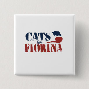 Cats for Carly Fiorina 15 Cm Square Badge