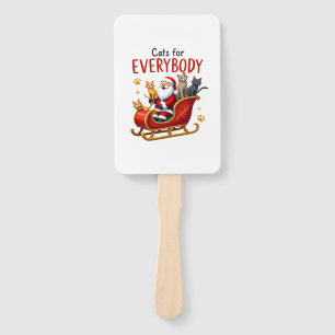 Cats For Everybody Cat Christmas Ugly Christmas Lo Hand Fan