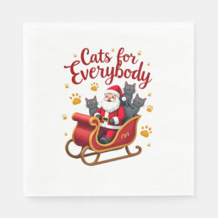 Cats For Everybody Cat Christmas Ugly Christmas Lo Napkin
