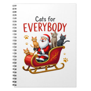 Cats For Everybody Cat Christmas Ugly Christmas Lo Notebook