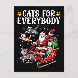 Cats For Everybody Christmas Cat Funny  Enclosure Card