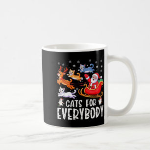 Cats For Everybody Christmas Cat Funny Xmas Men Wo Coffee Mug
