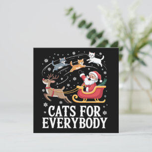 Cats For Everybody Christmas Cat Funny Xmas Santa Holiday Card