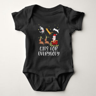 Cats For Everybody Christmas Cat Funny Xmas Women  Baby Bodysuit