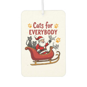 Cats For Everybody Christmas Cat Funny Xmas Women Car Air Freshener