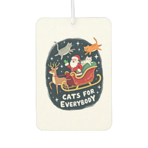 Cats For Everybody Christmas Cat Funny Xmas Women Car Air Freshener