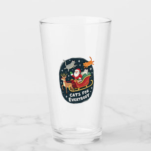 Cats For Everybody Christmas Cat Funny Xmas Women Glass