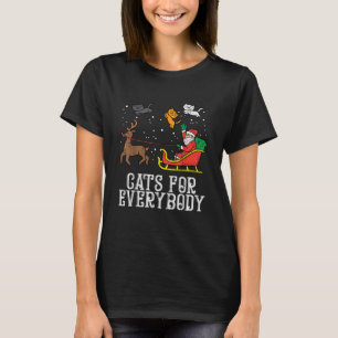 Cats For Everybody Christmas Cat Funny Xmas Women T-Shirt