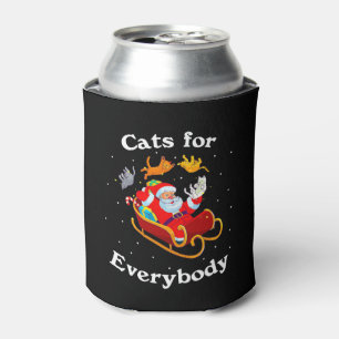 Cats for Everybody Christmas Cat Lover Can Cooler