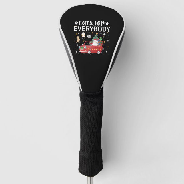Cats For Everybody Christmas Golf Head Cover (Front)