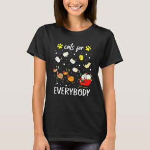 Cats For Everybody Christmas Santa Sleigh T-Shirt