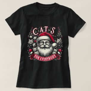 Cats For Everybody Funny Apparel Ugly Christmas T-Shirt