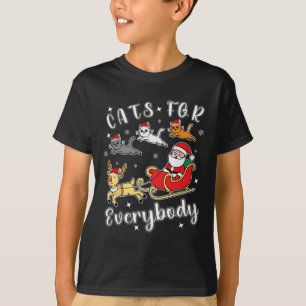 Cats For Everybody Funny Santa Xmas Apparel  T-Shirt
