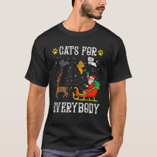 Cats For Everybody Santa   Christmas PJs Xmas T-Shirt