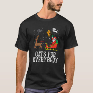 Cats For Everybody Santa Christmas PJs Xmas Women T-Shirt