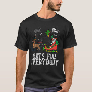 Cats For Everybody Santa Funny Christmas Xmas Wome T-Shirt