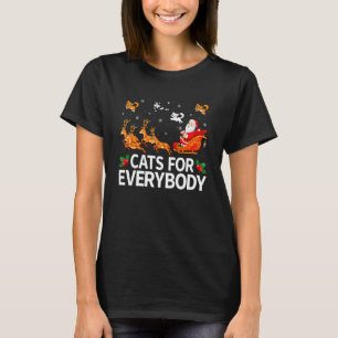 Cats for Everybody Xmas Pyjamas Santa Sleigh Cat C T-Shirt