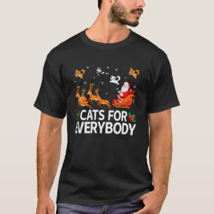 Cats for Everybody Xmas Pyjamas Santa Sleigh Cat C T-Shirt