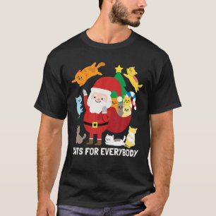Cats For Everyone Santa Funny Cute Christmas Gift T-Shirt