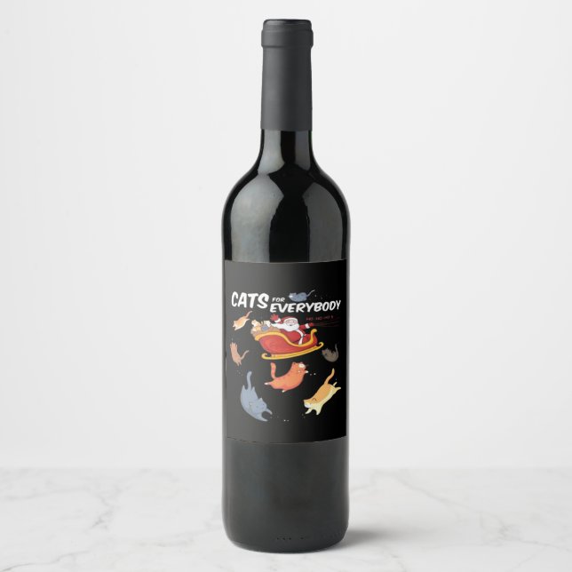 Cats for everyone  wine label (Front)