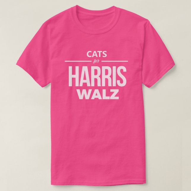 Cats for Harris Walz T-Shirt (Design Front)