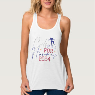 Cats for Kamala Harris president USA 2024 election Singlet