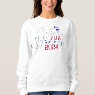 Cats for Kamala Harris president USA 2024 election Sweatshirt