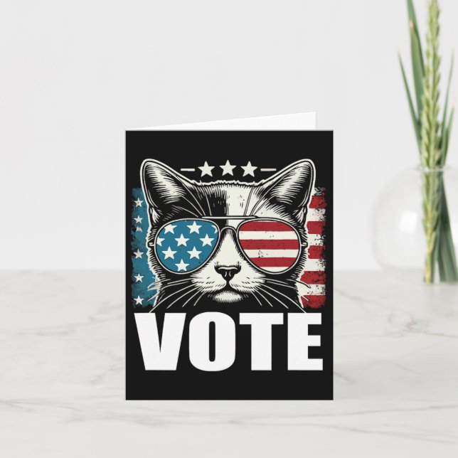 Cats For Kamala Harris Vote 2024  Card (Front)