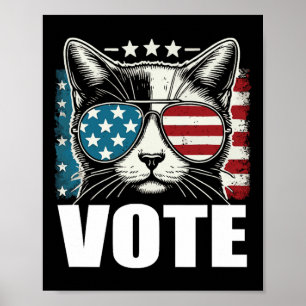 Cats For Kamala Harris Vote 2024 Poster