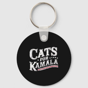 Cats For Kamala President Kamala-harris 2024 Cat L Key Ring