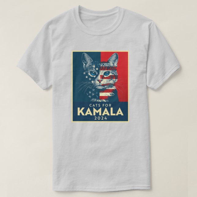 Cats for Kamala T-Shirt (Design Front)