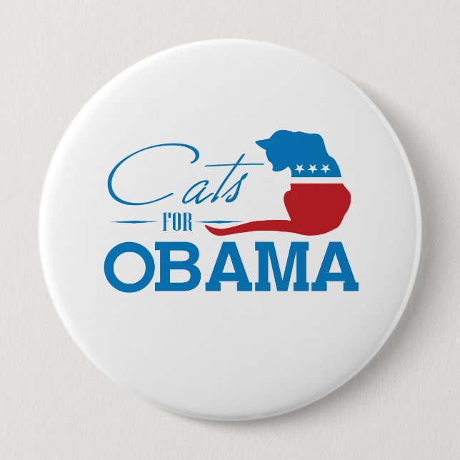 CATS FOR OBAMA - -.png 10 Cm Round Badge (Front)